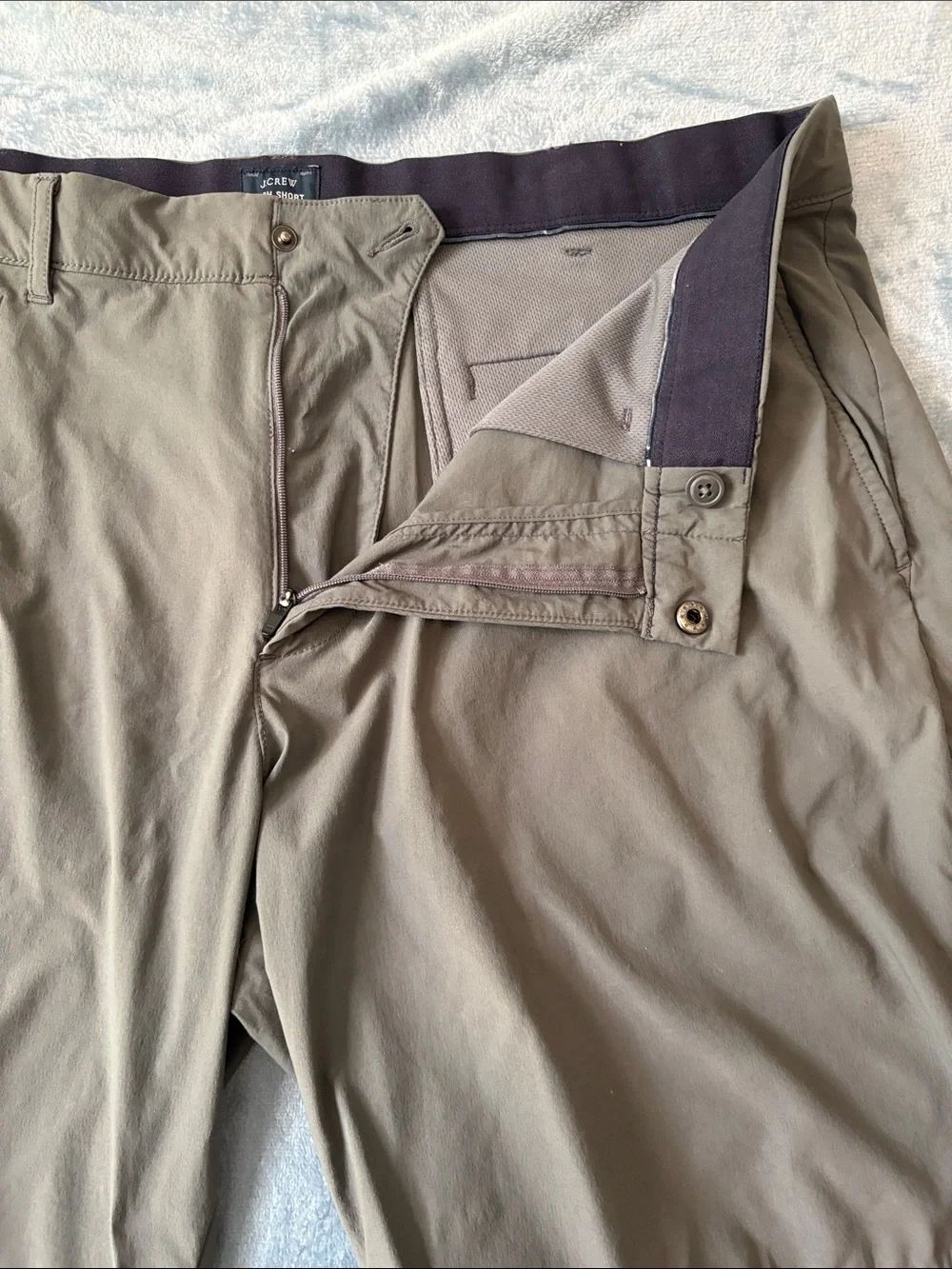 J. Crew Men's Gray Flat-Front Performance Shorts